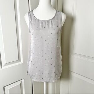 The Gap Sleeveless Light Gray Blouse – Metallic Embellished Chic, XS